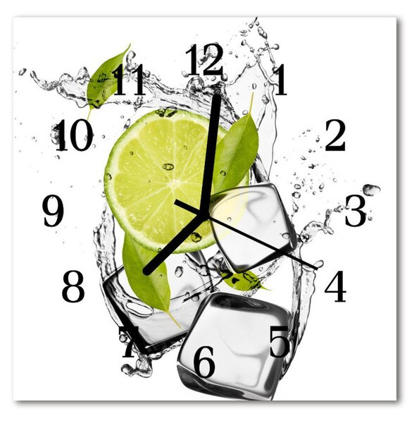 Zegar ścienny kwadrat Limonka