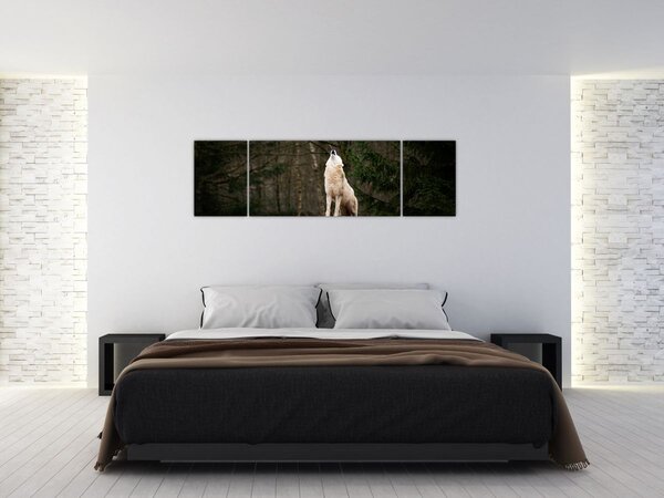 Obraz - Wycie wilka (170x50 cm)