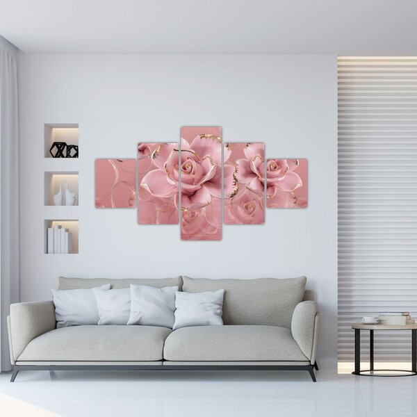 Obraz - Dekoracje kwiatowe (125x70 cm)