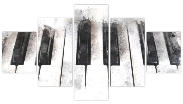 Obraz - Fortepian, akwarela (125x70 cm)