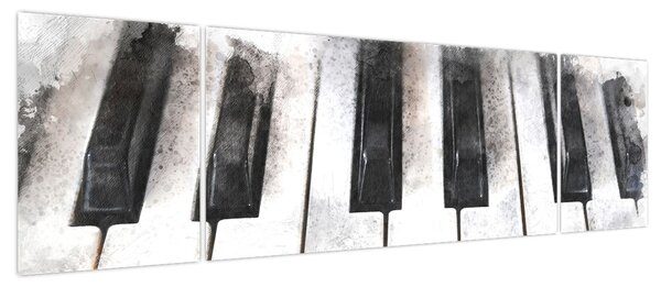 Obraz - Fortepian, akwarela (170x50 cm)