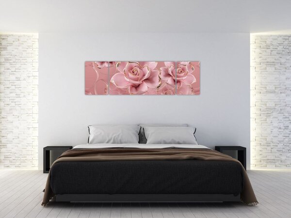 Obraz - Dekoracje kwiatowe (170x50 cm)