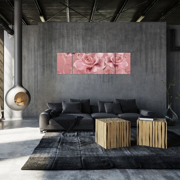 Obraz - Dekoracje kwiatowe (170x50 cm)