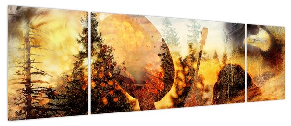 Obraz - Motyw szamana (170x50 cm)