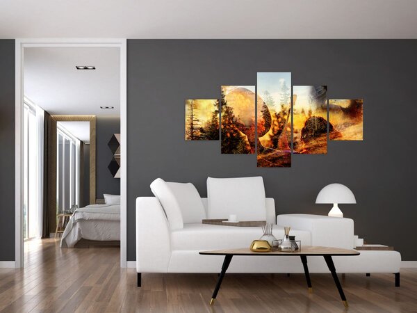 Obraz - Motyw szamana (125x70 cm)