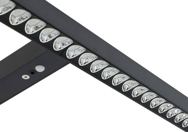 Arcchio lampa stojąca biurowa LED Jolinda, w kształcie litery T, czarna, 4000 K Jolinda Arcchio, możliwość ściemniania, czarny, biuro, aluminium, nowoczesny