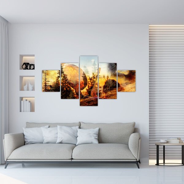 Obraz - Motyw szamana (125x70 cm)