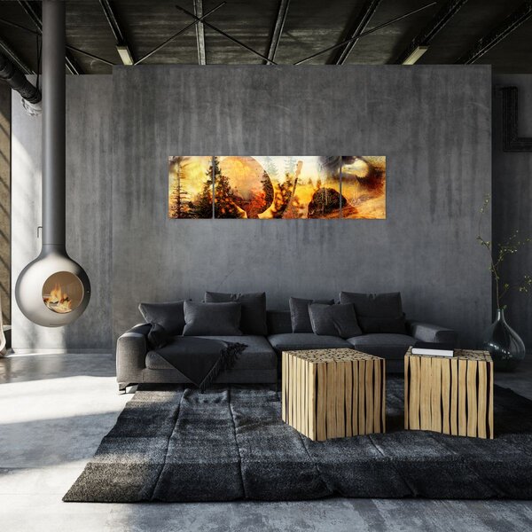Obraz - Motyw szamana (170x50 cm)