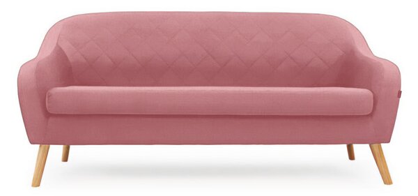 Różowa 3-osobowa sofa CORANTI VELVET