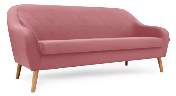 Różowa 3-osobowa sofa CORANTI VELVET