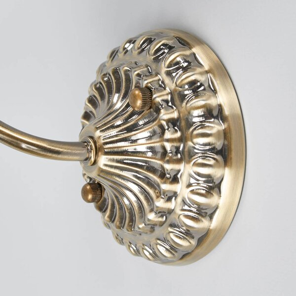 Lampa ścienna z obrazem Lindby Joely, 25 cm, mosiądz, metal, E14 Joely Lindby, możliwość ściemniania, brązowy / mosiężny, salon / jadalnia, metal, antyczny