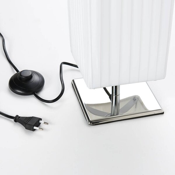 Lampa stojąca Janno Lindby, biały / opal, salon / jadalnia, tkanina / materiał / jedwab, nowoczesny