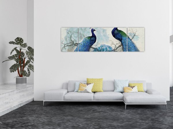 Obraz - Pawie tekstury (170x50 cm)