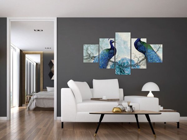 Obraz - Pawie tekstury (125x70 cm)