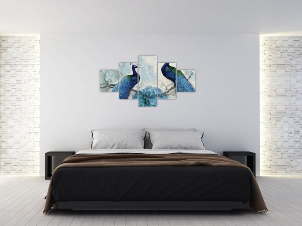 Obraz - Pawie tekstury (125x70 cm)