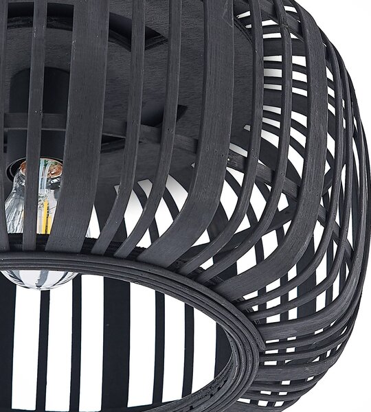 Lampa sufitowa Canyana Lindby, możliwość ściemniania, ciemne drewno, salon / jadalnia, drewno, dworkowy / rustykalny