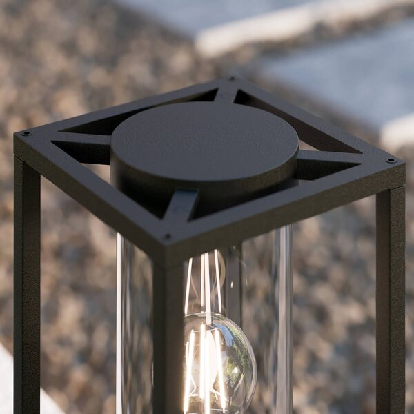 Lampa ogrodowa stojąca Ferda Lucande, możliwość ściemniania, czarny, aluminium, nowoczesny