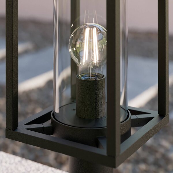 Lampa ogrodowa stojąca Ferda Lucande, możliwość ściemniania, czarny, aluminium, nowoczesny