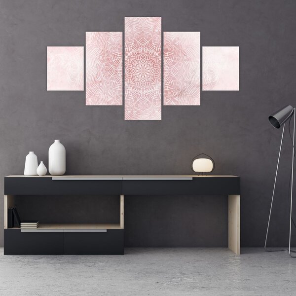 Obraz - Różowa mandala (125x70 cm)