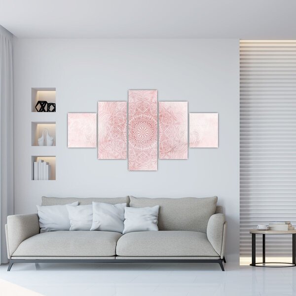 Obraz - Różowa mandala (125x70 cm)