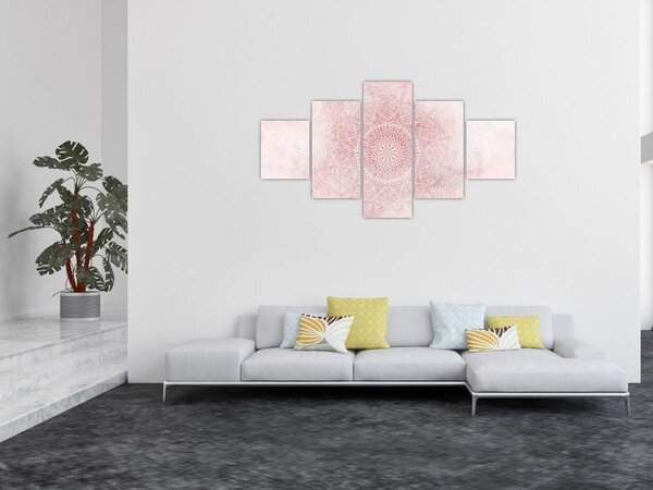 Obraz - Różowa mandala (125x70 cm)