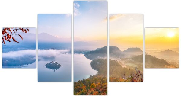 Obraz - Jezioro Bled (125x70 cm)