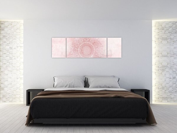 Obraz - Różowa mandala (170x50 cm)
