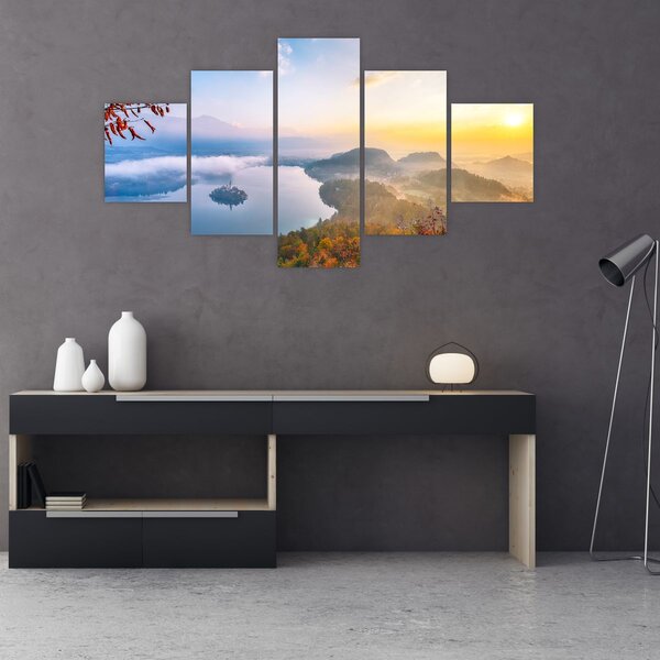Obraz - Jezioro Bled (125x70 cm)