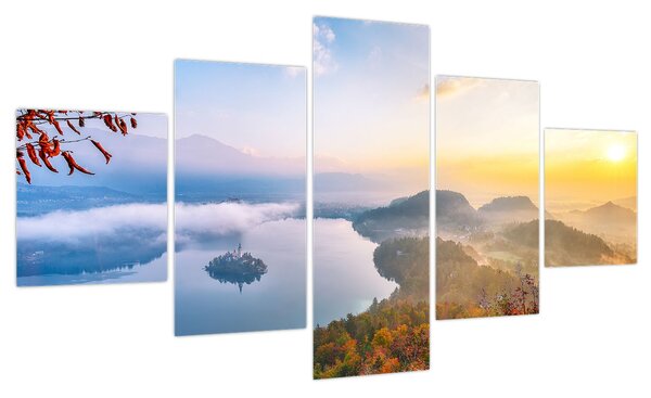 Obraz - Jezioro Bled (125x70 cm)