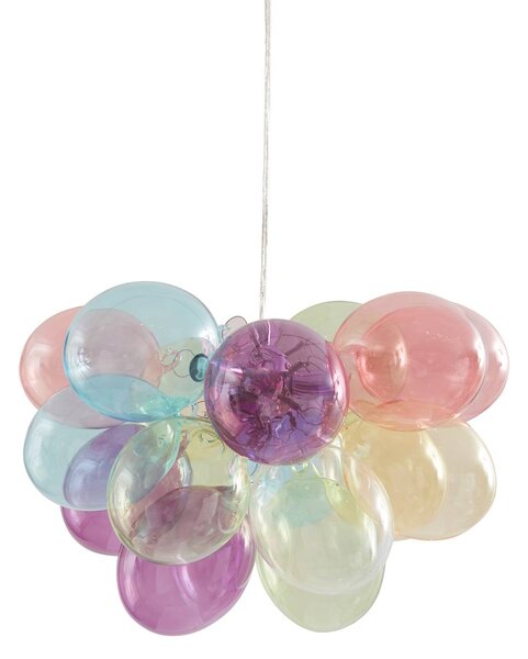 Lampa wisząca szklana Diborah Lucande, możliwość ściemniania, multikolor, salon / jadalnia, szkło, design