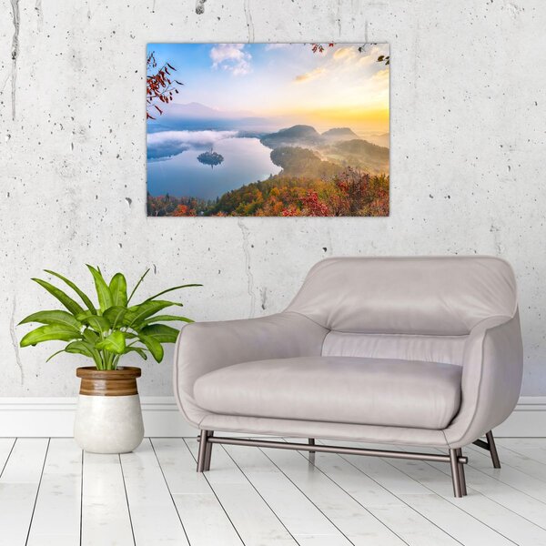 Obraz - Jezioro Bled (70x50 cm)