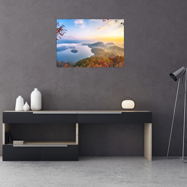 Obraz - Jezioro Bled (70x50 cm)