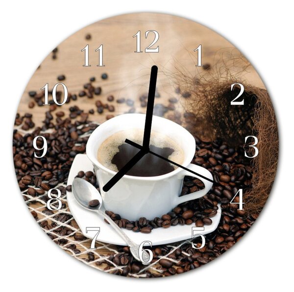 Zegar ścienny okrągły Filiżanka kawy