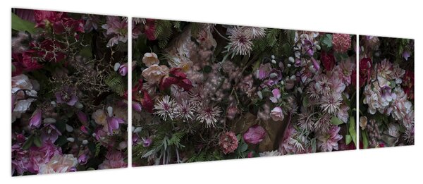 Obraz - Ściana kwiatowa (170x50 cm)