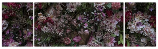 Obraz - Ściana kwiatowa (170x50 cm)