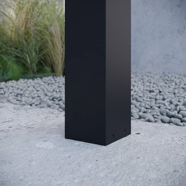 Lampa ogrodowa stojąca Kiran Lucande, możliwość ściemniania, czarny, aluminium, nowoczesny
