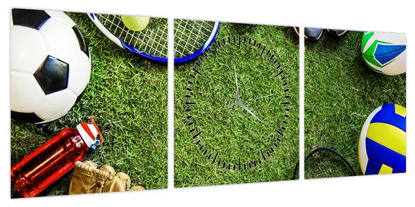 Obraz - Sport (z zegarem) (90x30 cm)