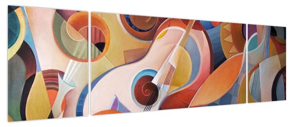 Obraz - Muzyczny abstrakt (170x50 cm)