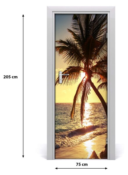Naklejka fototapeta na drzwi Tropikalna plaża