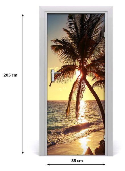 Naklejka fototapeta na drzwi Tropikalna plaża