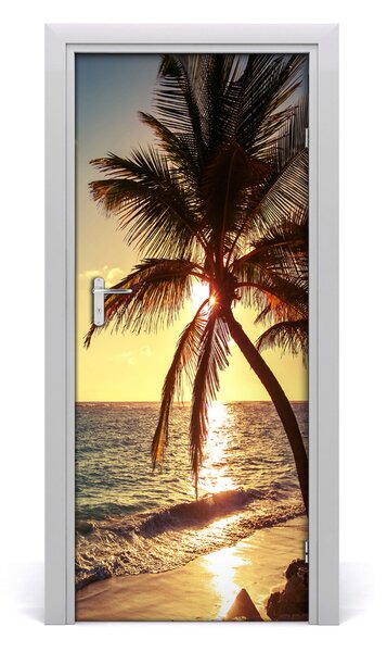 Naklejka fototapeta na drzwi Tropikalna plaża