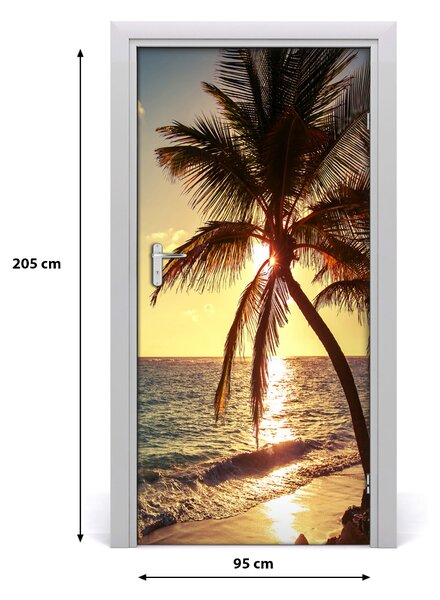 Naklejka fototapeta na drzwi Tropikalna plaża