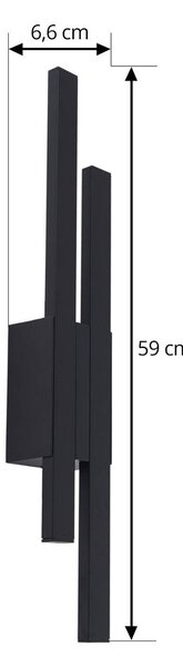 Kinkiet zewnętrzny LED Sakari Lindby, czarny, aluminium, nowoczesny