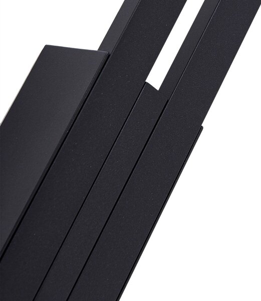Kinkiet zewnętrzny LED Sakari Lindby, czarny, aluminium, nowoczesny