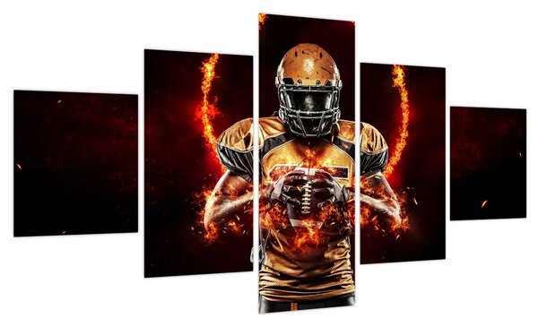 Obraz - Zawodnik futbolu amerykańskiego (125x70 cm)