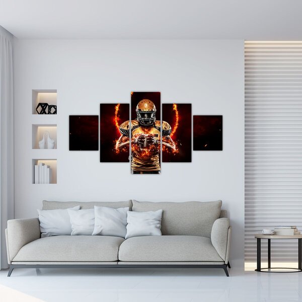 Obraz - Zawodnik futbolu amerykańskiego (125x70 cm)