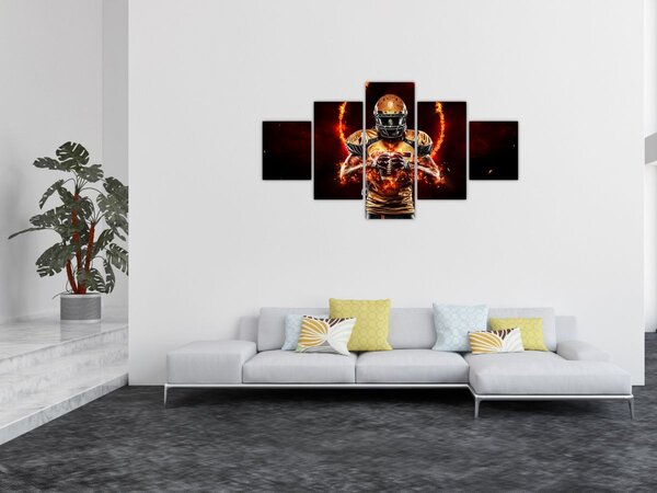 Obraz - Zawodnik futbolu amerykańskiego (125x70 cm)