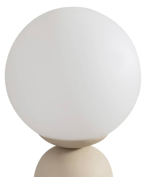 Lampa stołowa Lennes Lindby, biały / opal, salon / jadalnia, szkło, nowoczesny