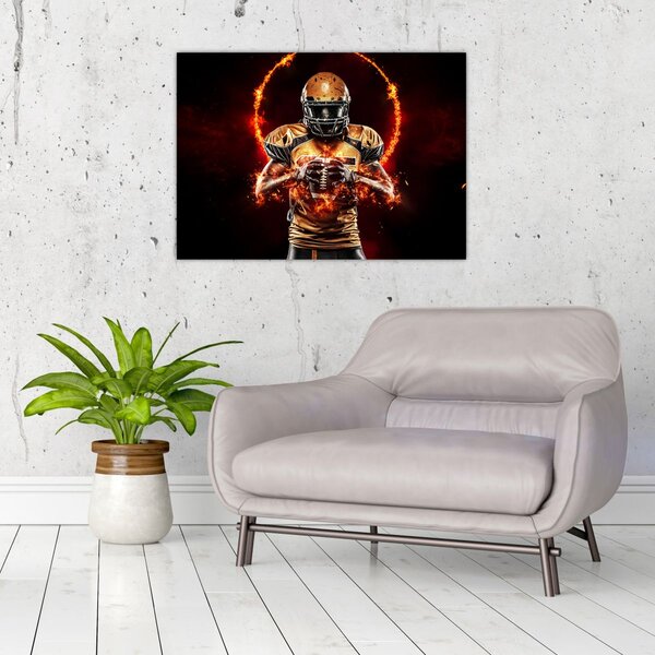 Obraz - Zawodnik futbolu amerykańskiego (70x50 cm)