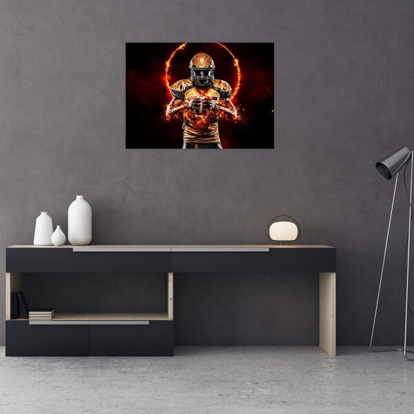 Obraz - Zawodnik futbolu amerykańskiego (70x50 cm)